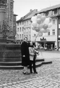 Auf dem Marktplatz in Heidelberg