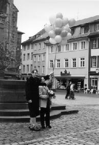Auf dem Marktplatz in Heidelberg