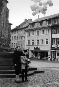 Auf dem Marktplatz in Heidelberg